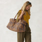 Vera Bradley Large Original Duffel-Lotus Montage Roasted Pecan