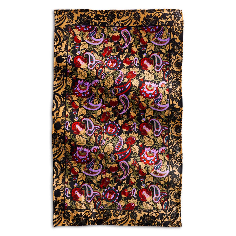 Vera Bradley Plush Throw Blanket-Midnight Garden Paisley