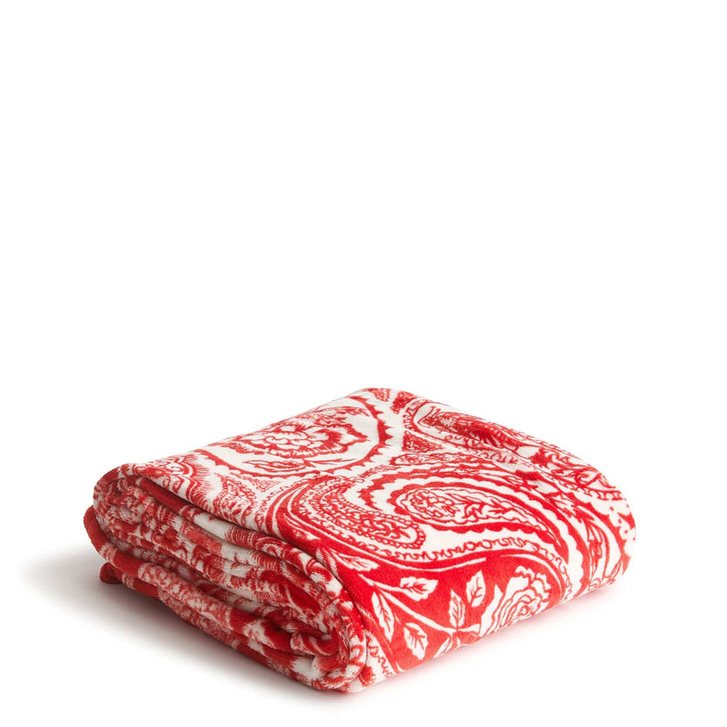 Vera Bradley Plush Throw Blanket-Paisley Key