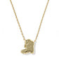 Kendra Scott - Drill Team Boot Pendant Necklace - Gold Ivory MOP