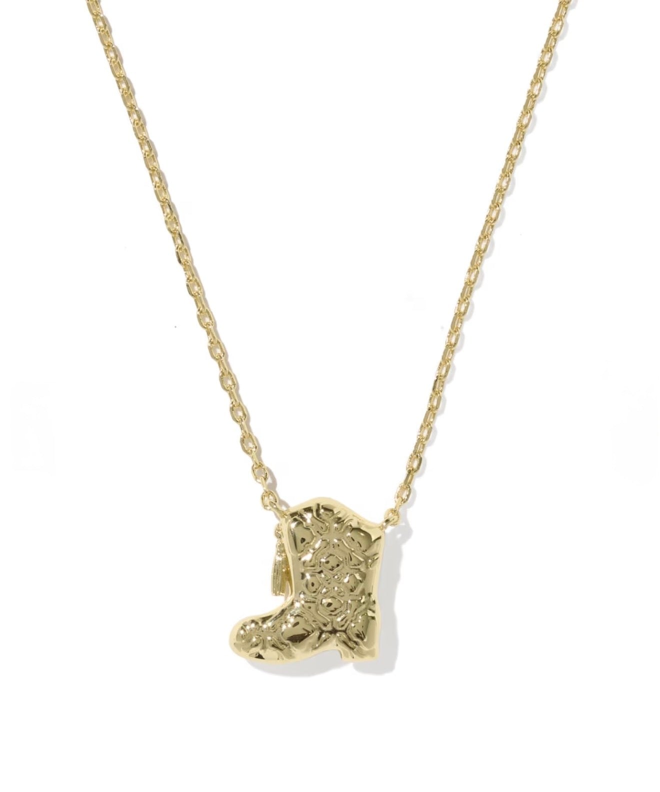 Kendra Scott - Drill Team Boot Pendant Necklace - Gold Ivory MOP