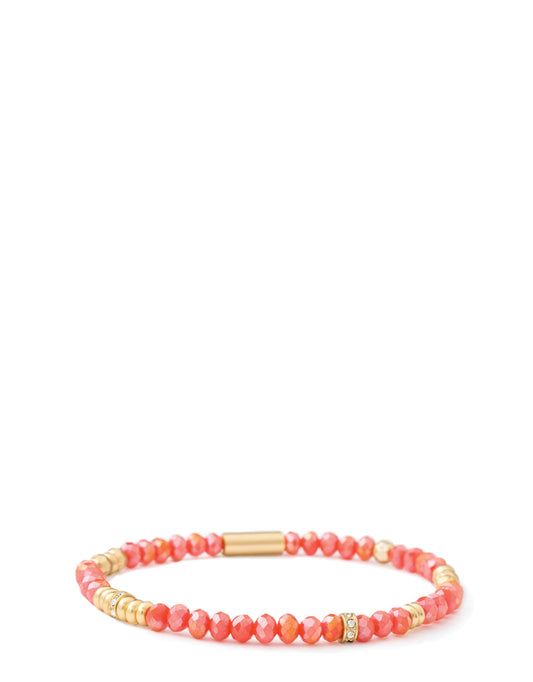 Spartina 449 Stretch Bracelet 4mm-Coral