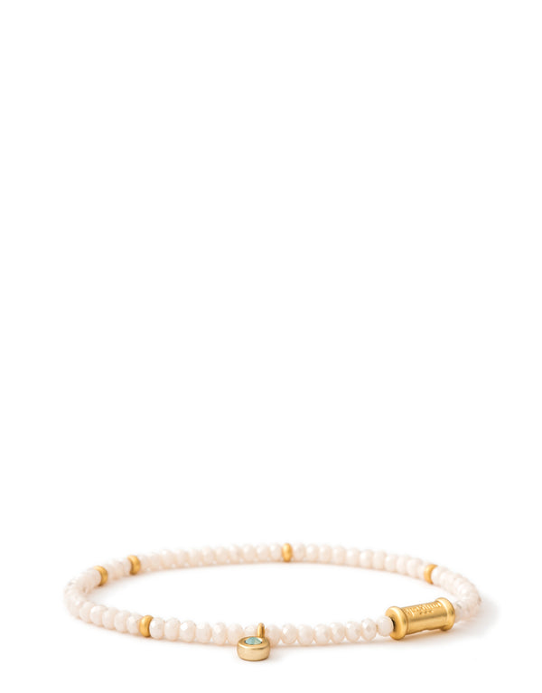 Spartina 449 Stretch Bracelet 4mm-Cream