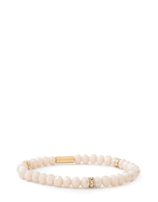 Spartina 449 Stretch Bracelet 6mm-Cream