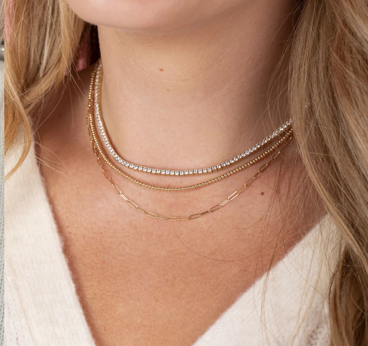 LeMel Classic CZ Tennis Necklace - Silver