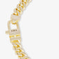 Melinda Maria “Pavé Julian” Cuban Chain Necklace-Gold/White CZ