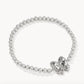 Kendra Scott Haley Bow Stretch Bracelet-Silver Ivory MOP