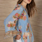 Hale Bob "Aura" L/S Voile Blouse-Blue