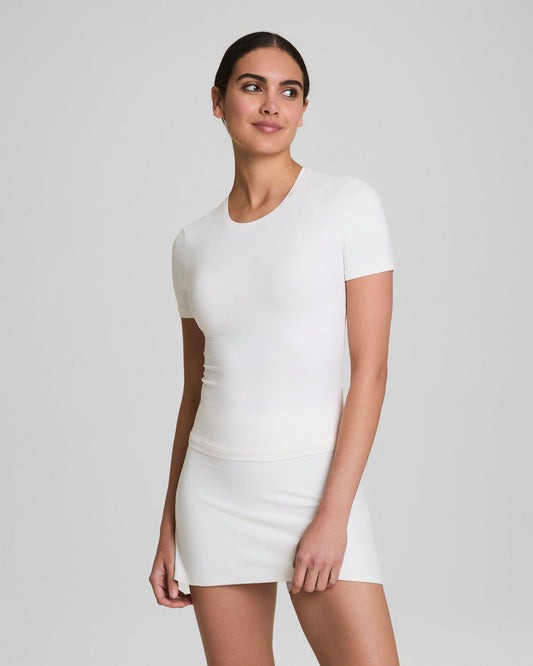 Spanx Bare Naked Bicep Tee - Powder