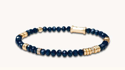 Spartina 449 Stretch Bracelet 4mm-Navy