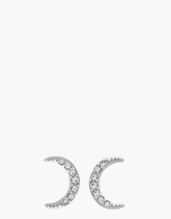 Spartina 449 SLV Stud Earrings- Guiding Light/Crescent-Silver
