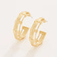 Spartina 449 Basket Weave Hoop Earrings-Gold