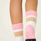 PJ Salvage Cozy Ski Jammie Classic Crew Socks-Pink Santa