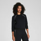 Spanx AirPique Crewneck Top - Very Black