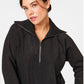 Spanx AirEssentials Half Zip-Very Black Gunmetal