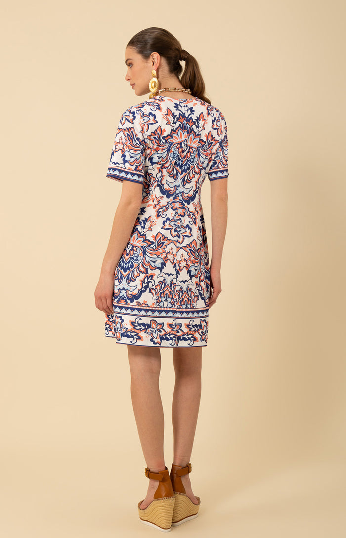 Hale Bob "Bethany" Jersey Dress-Blue