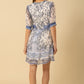 Hale Bob "Lilian" Chiffon Dress-Blue