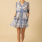 Hale Bob "Lilian" Chiffon Dress-Blue