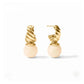 Julie Vos “Ravello” Statement Hoop & Charm Earring - Gold/Ivory