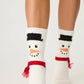 PJ Salvage "Snowman" Socks-White