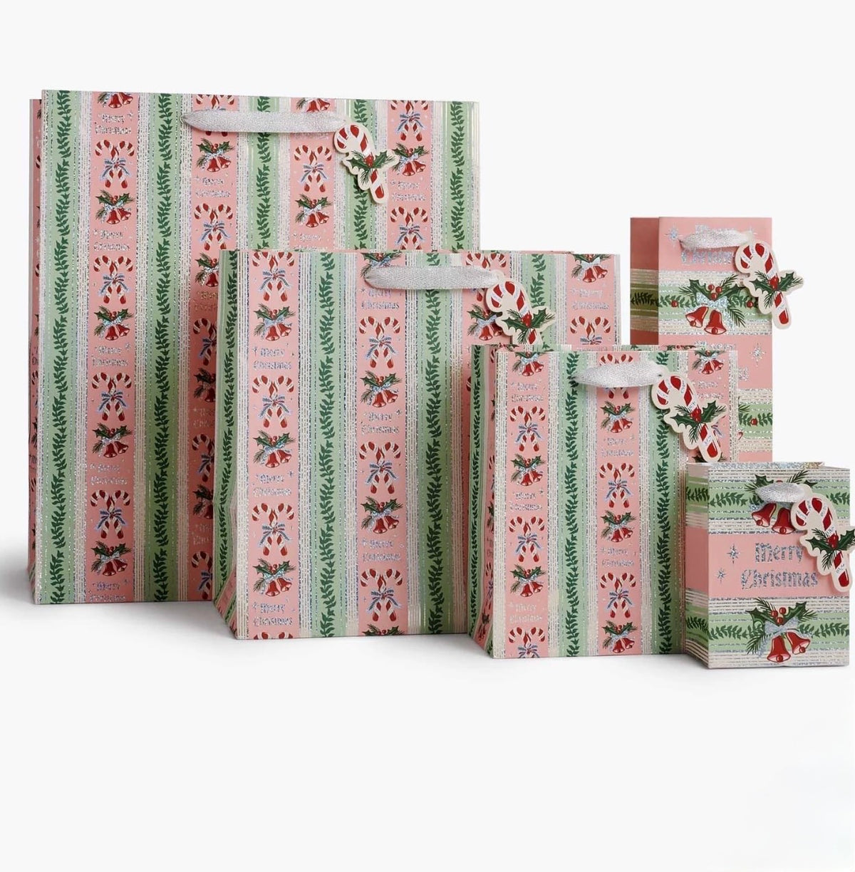 Rifle Paper Co. "Candy Cane Stripe" Gift Bag-4 Sizes