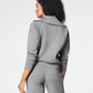 Spanx AirEssentials Half Zip-Medium Grey Heather