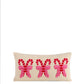 Shiraleah "Pretty Candy Cane" Rectangle Pillow-Ivory