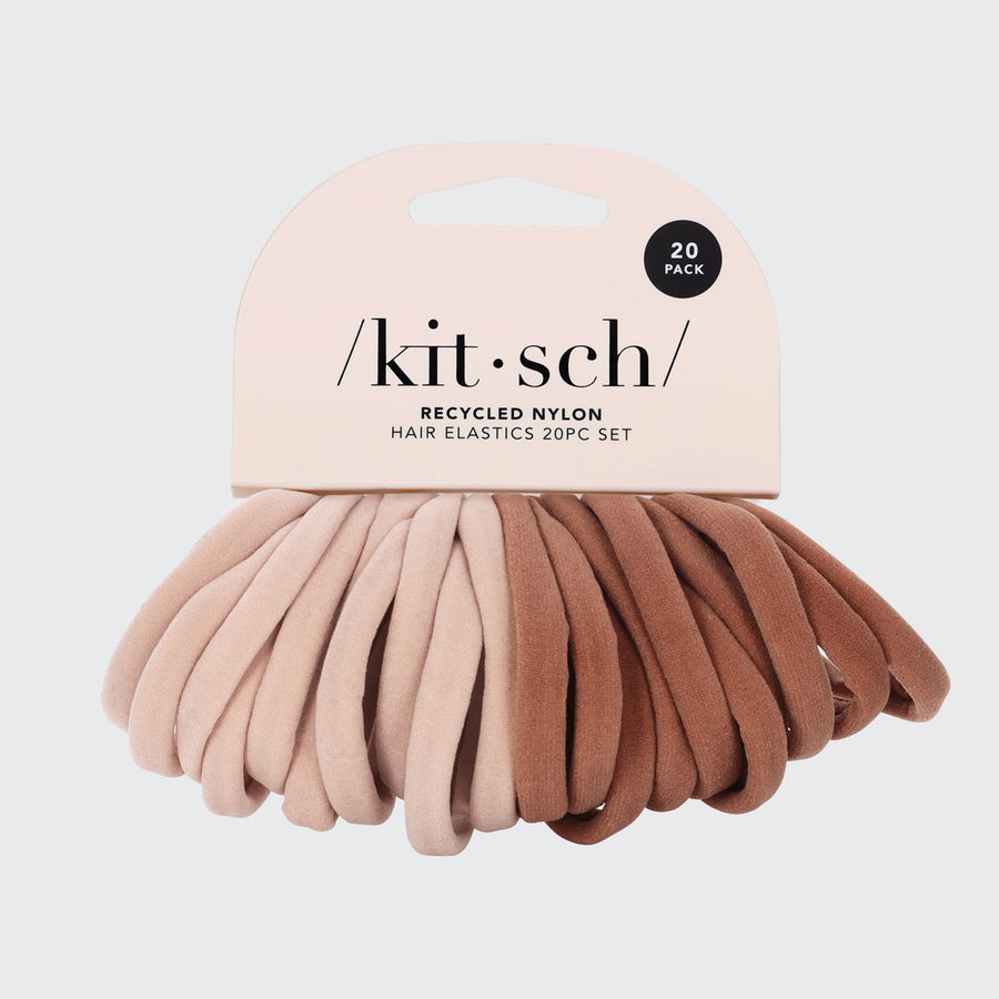 Kitsch Seamless Elastic Hair Ties 20pcs.-Blush
