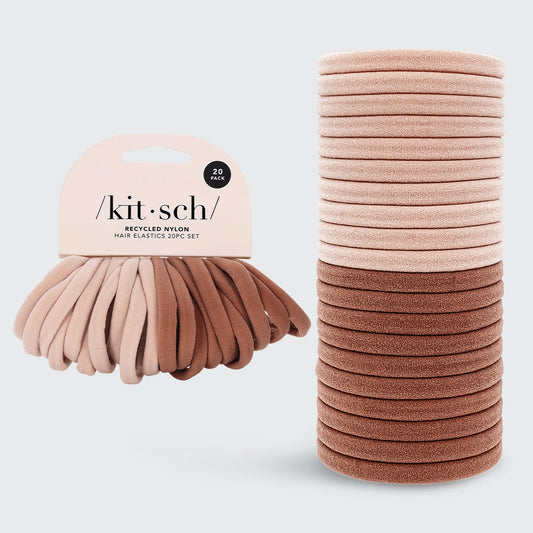 Kitsch Seamless Elastic Hair Ties 20pcs.-Blush