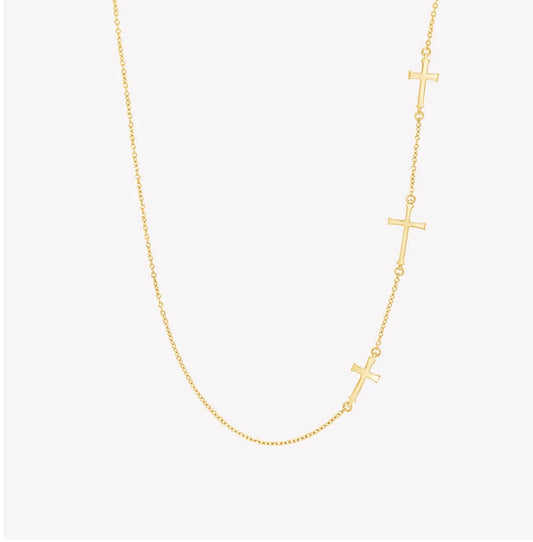 Rizen Calvary Cross Necklace-Gold