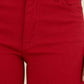 Kut from the Kloth "Meg" High Rise Wide Leg- Ruby Red