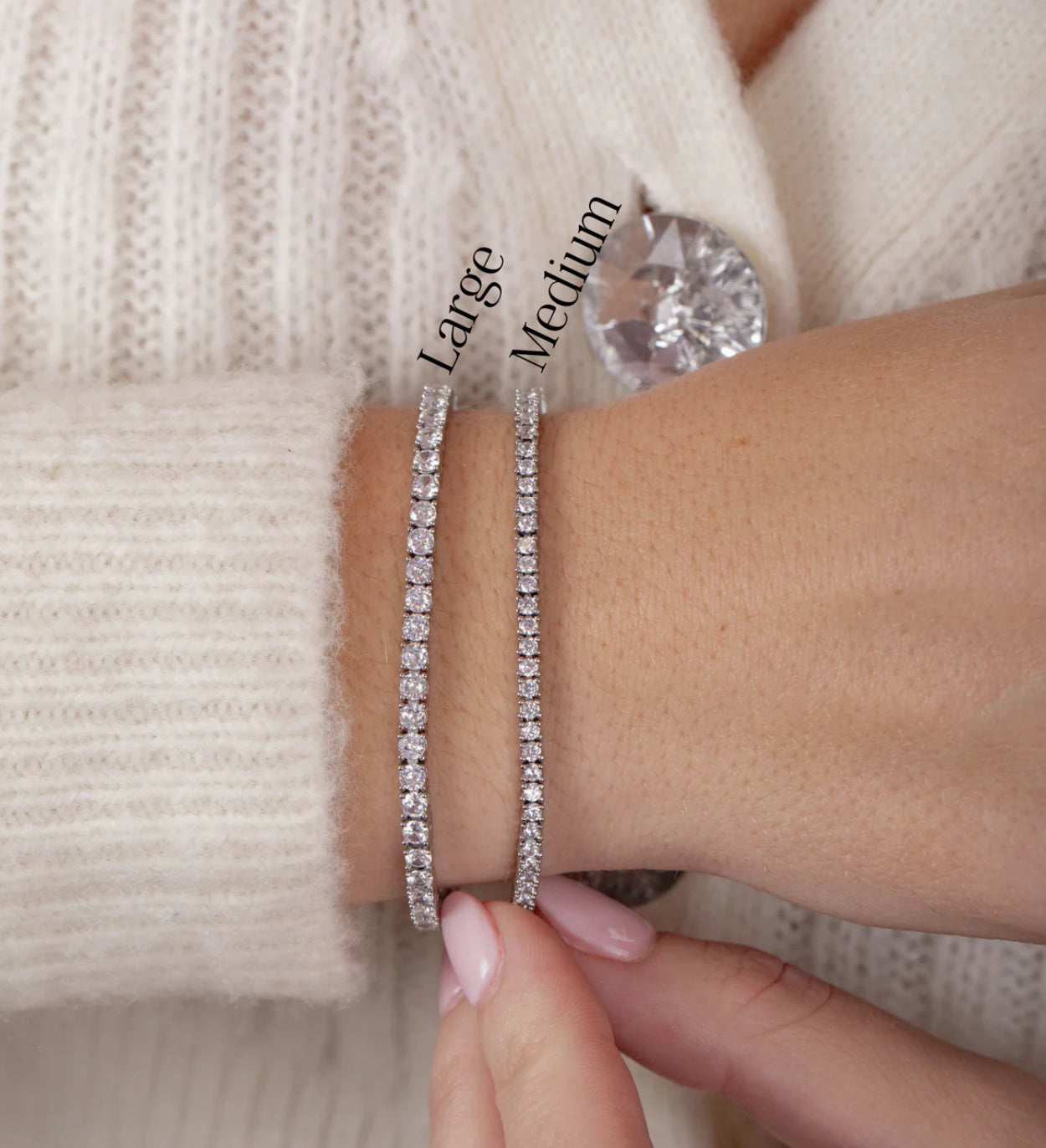 LeMel CZ Silver Tennis Bracelet-Medium 6.5”