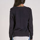 Elan V-Neck Layered Sweater-Navy/White