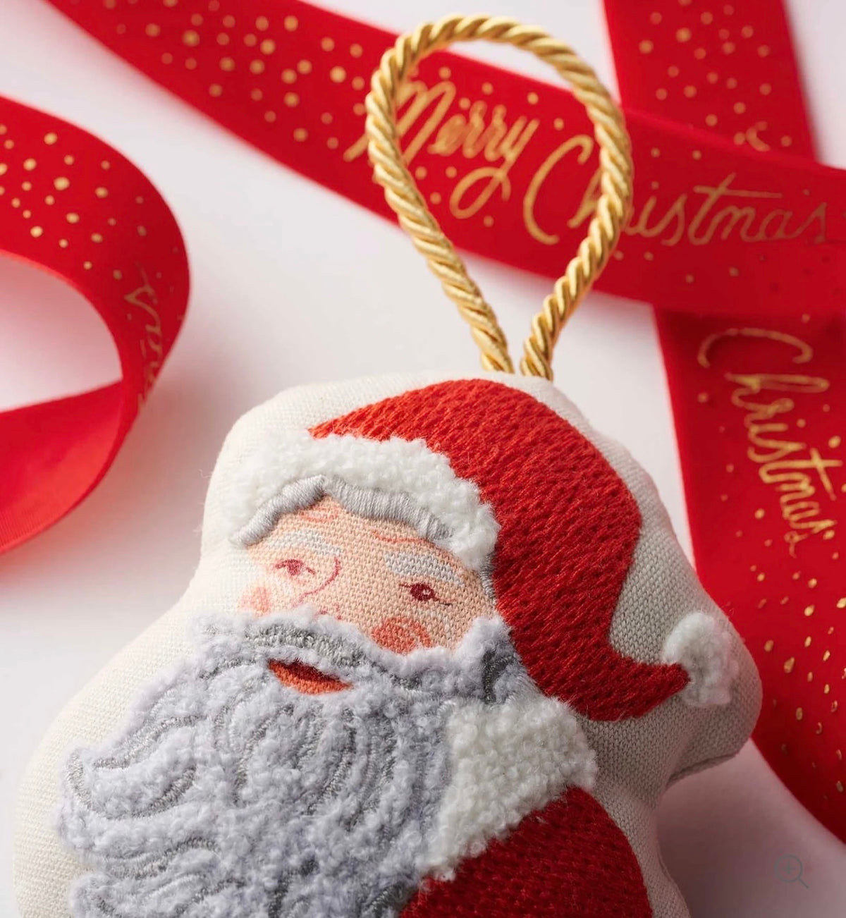 Rifle Paper Co. "Santa"  Embroidered Ornament