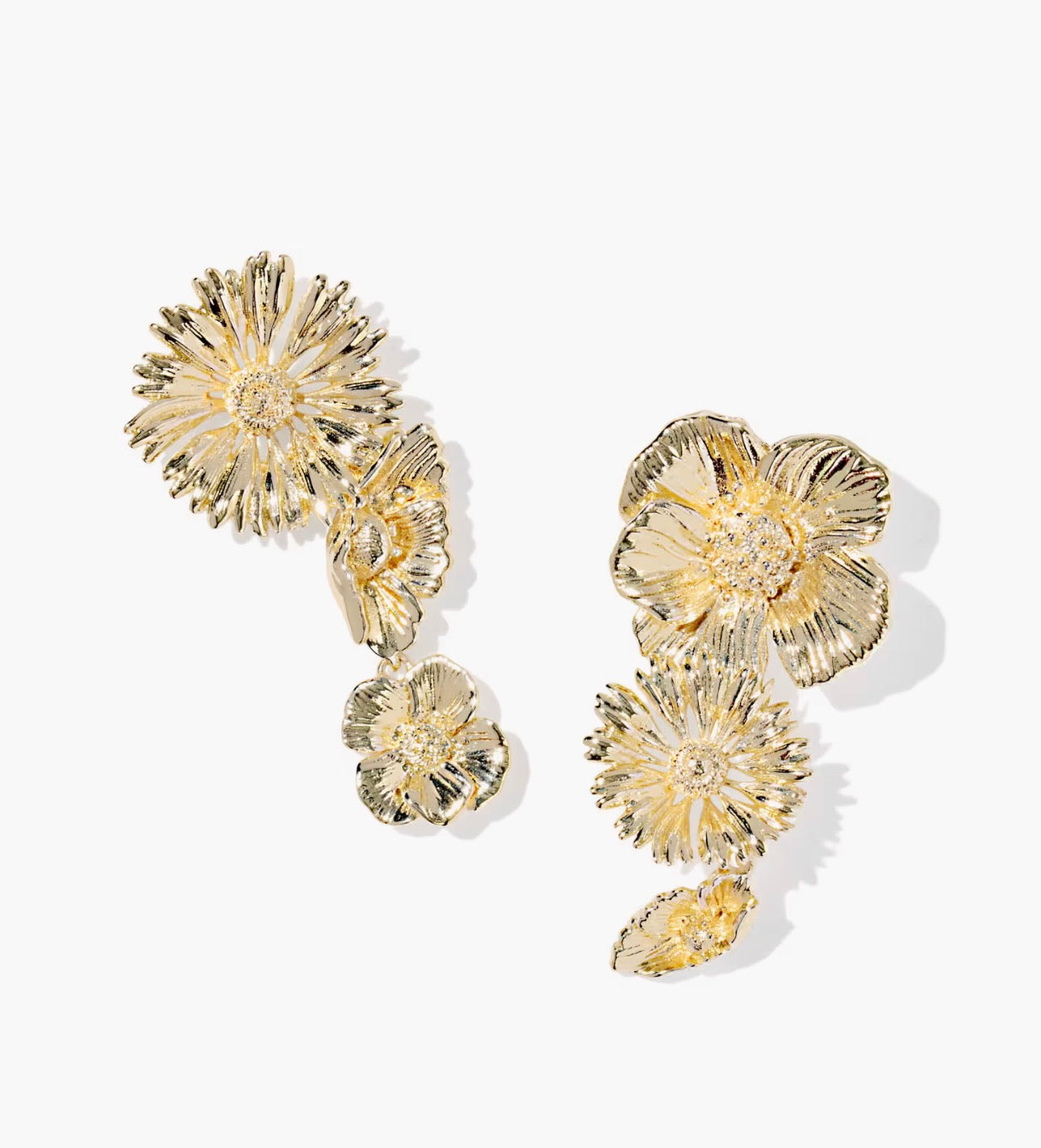Kendra Scott Cailey Floral Statement Earring-Gold