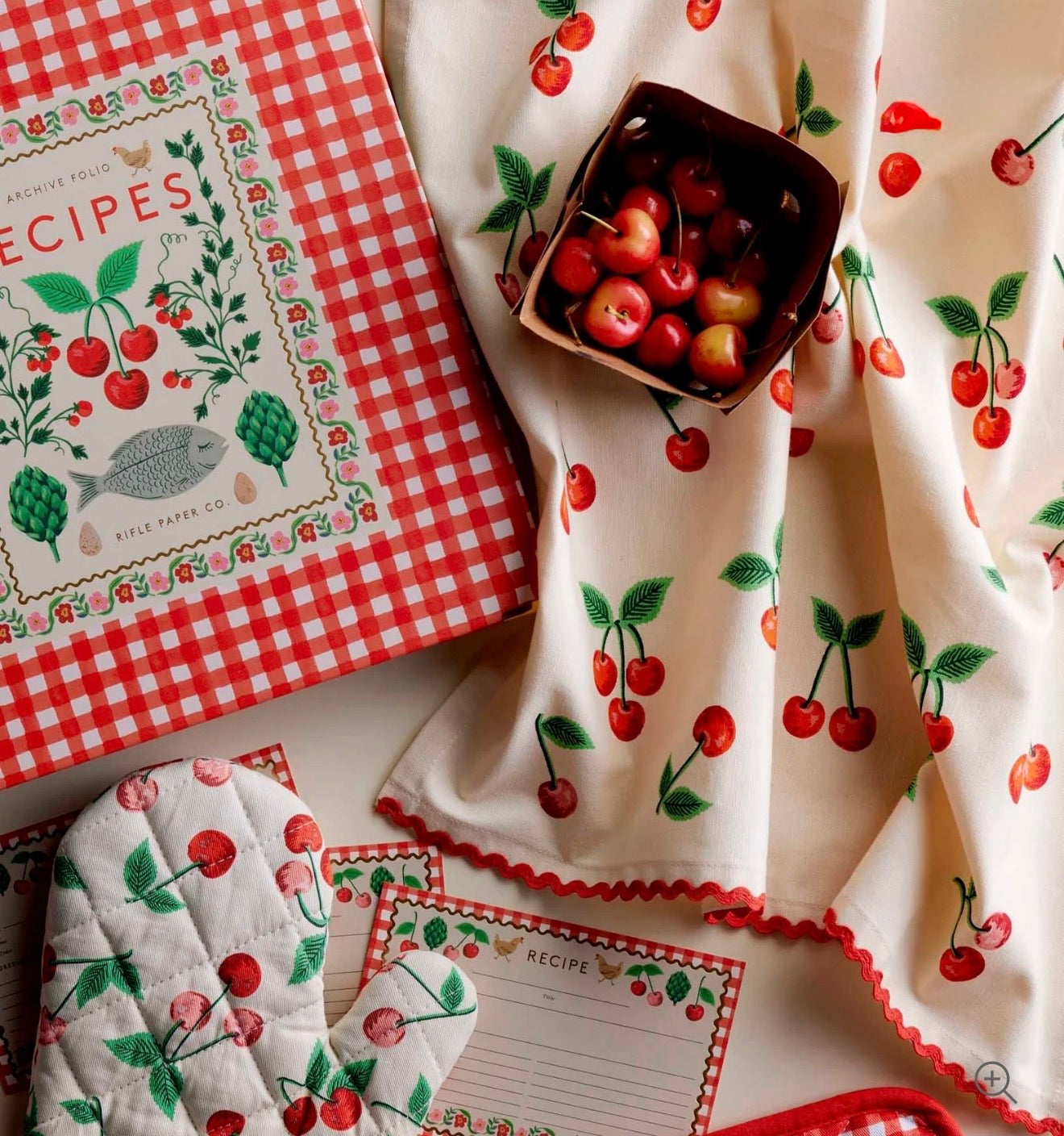 Rifle Paper Co. "Cherries" Tea Towel