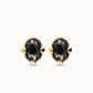 Uno de 50 “Ser Deslumbrante” (be stunning) Stud Earrings-Gold/Black