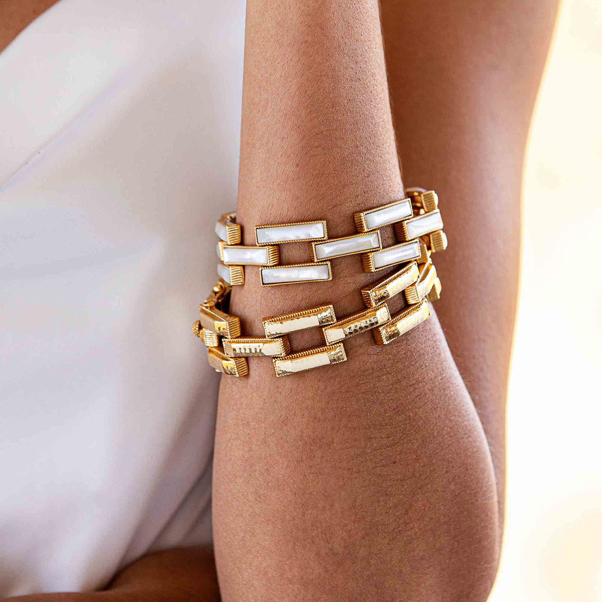 Capucine de Wulf Pathway Link Bracelet-MOP
