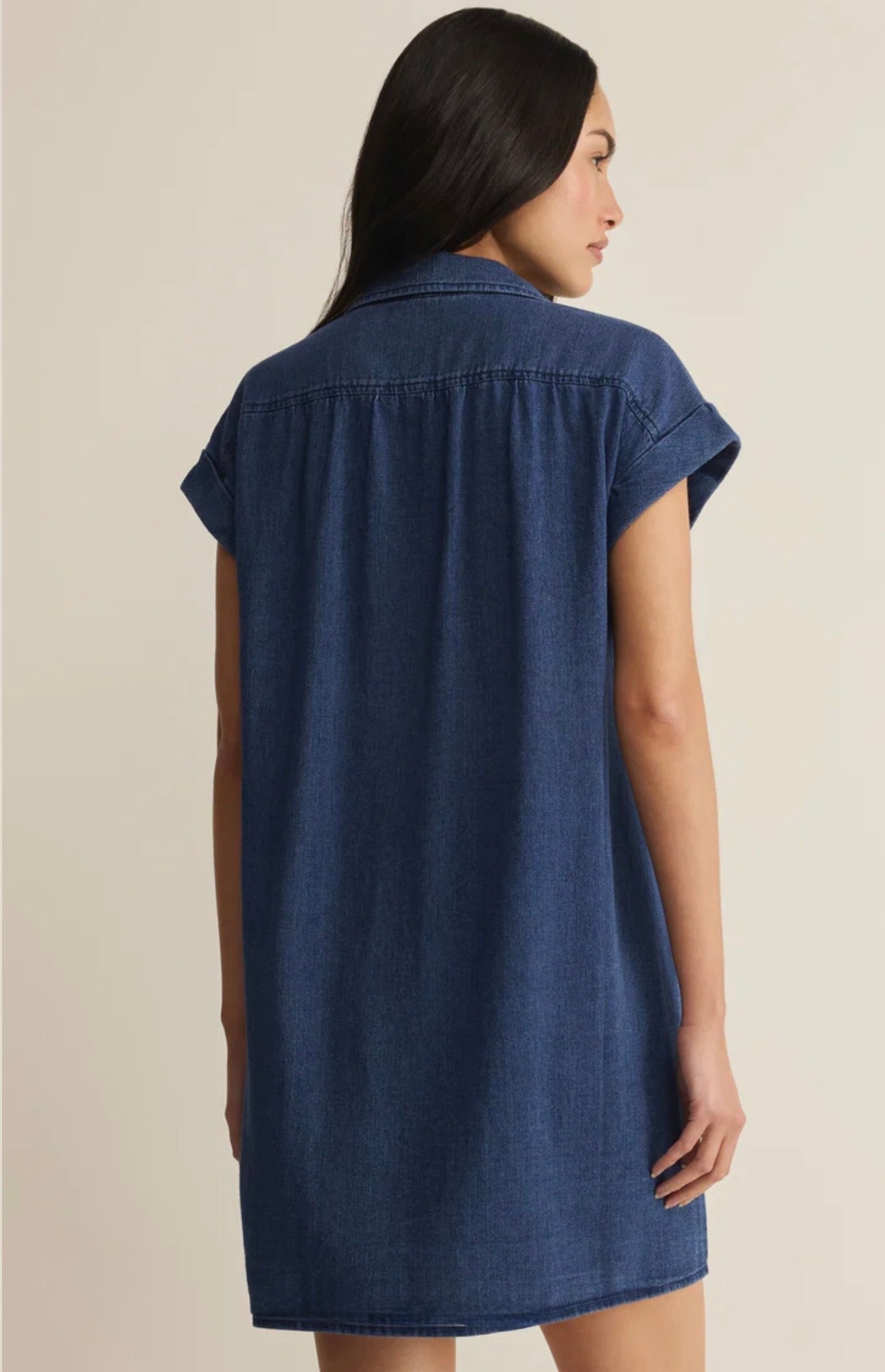 Z Supply Shellbound Twill Dress-Twilight Blue