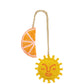 Shiraleah "Orange/Sun” Beaded Bag Charm