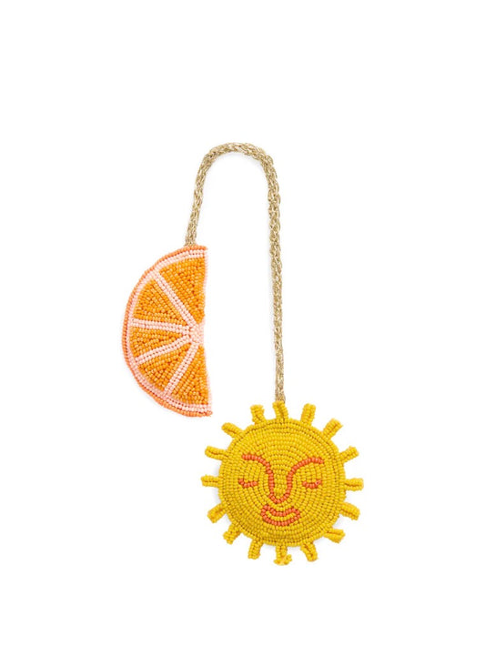 Shiraleah "Orange/Sun” Beaded Bag Charm