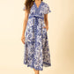 Hale Bob "Galilea" Poplin Dress-Blue