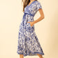 Hale Bob "Galilea" Poplin Dress-Blue