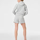 Spanx AirEssentials Full Zip Hoodie- Light Heather Grey