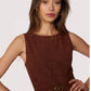 Lost + Wander “Fall Enchantment” Midi Dress-Brown