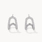 Kendra Scott Daphne Pavé Huggie Earring-Silver White CZ