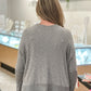 KLD "Wendy" L/S Brushed Jersey Boxy Sweater-Grey