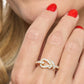 Melinda Maria “Knot” Ring- Gold/White CZ