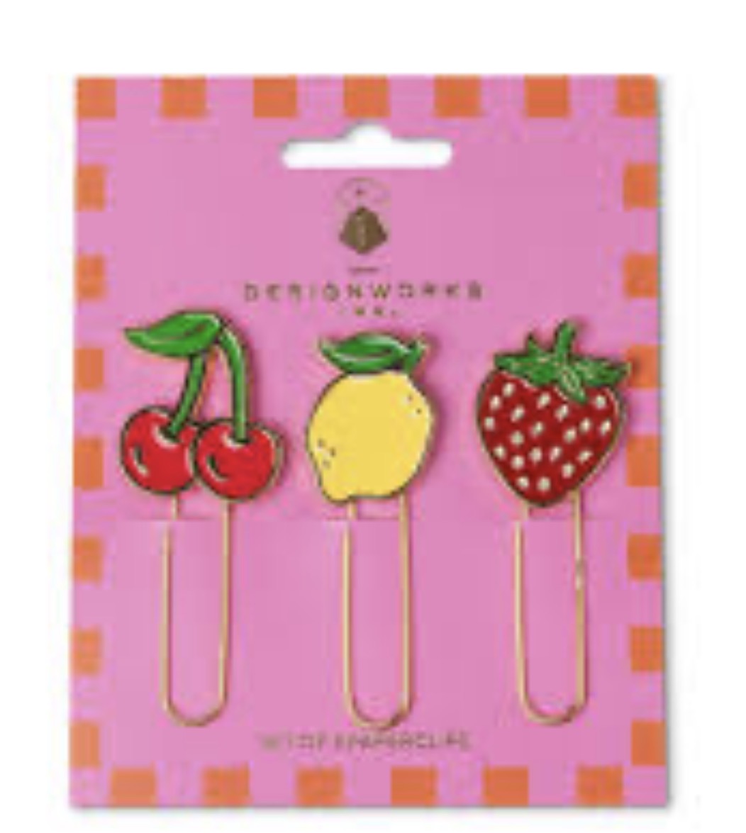 Designworks Ink Set of 3 Paperclips - Fruit