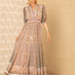 Hale Bob Maxi Dress - Pink Floral 3/4 Sleeves
